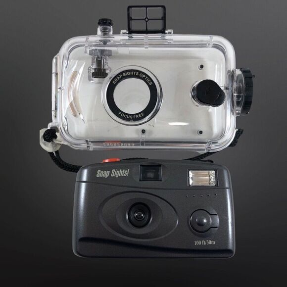 Snap Sights 35mm Film Camera + Underwater Waterproof Case to 100ft/30meters B12 - Picture 2 of 8